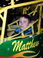 Matthew gets ready to race