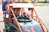 Jacob gets ready to race