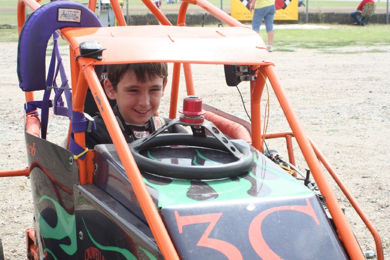Jacob gets ready to race