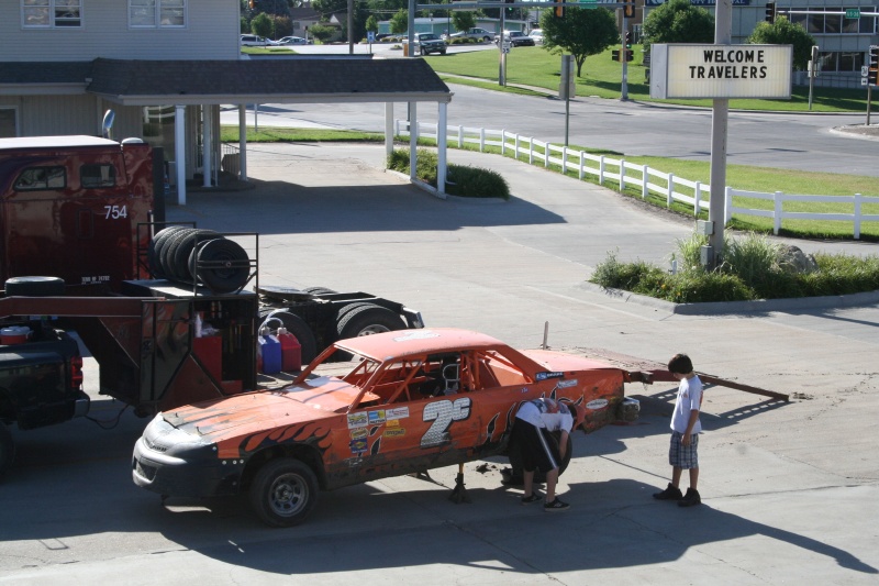 Yes, it is a hotel parking lot...