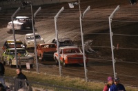First Heat Race; He held 3rd place until he was hit with two laps to go.
