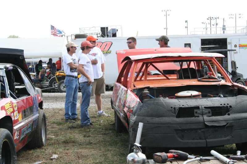 Visting with fellow racers