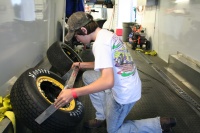 Jacob preps tires