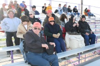 Our fan club fights the cold!  (except when Matthew is racing - we are all warm then!)