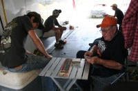 Cribbage game before the races start